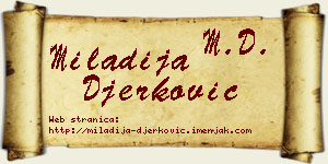 Miladija Đerković vizit kartica